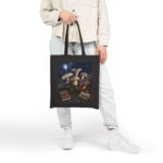 Mushroom Moon Canvas Tote — Botanical Fairycore Mushroom Market Bag