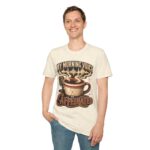 My Morning Voice Is Caffeinated T-Shirt — Coffee, Mic & Soundwave Vintage Tee