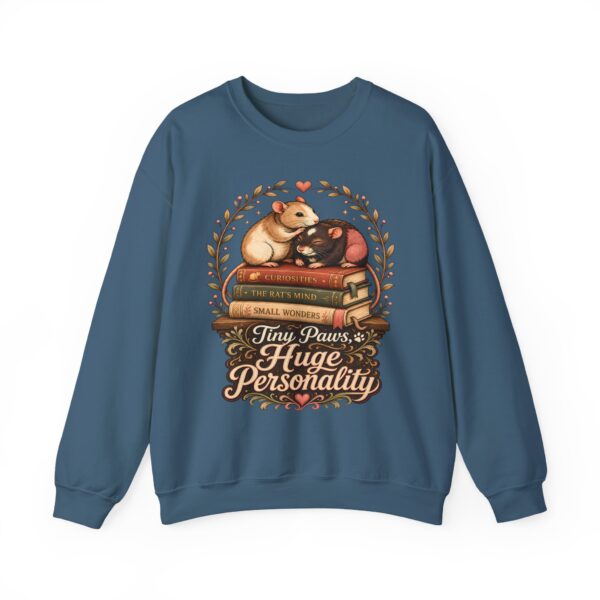 Hamster Booklover Sweatshirt — "Tiny Paws, Huge Personality" Cozy Crewneck