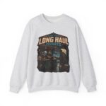 Long Haul Orbits Crewneck Sweatshirt — 'Fuel For Long Haul Orbits' Retro Space Café Design
