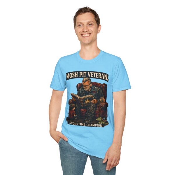 Mosh Pit Veteran T-Shirt — 'Storytime Champion' Band Tee for Concert Fans