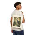 Heron Marsh Canvas Tote Bag — Vintage Art Nouveau Botanical Market & Beach Tote