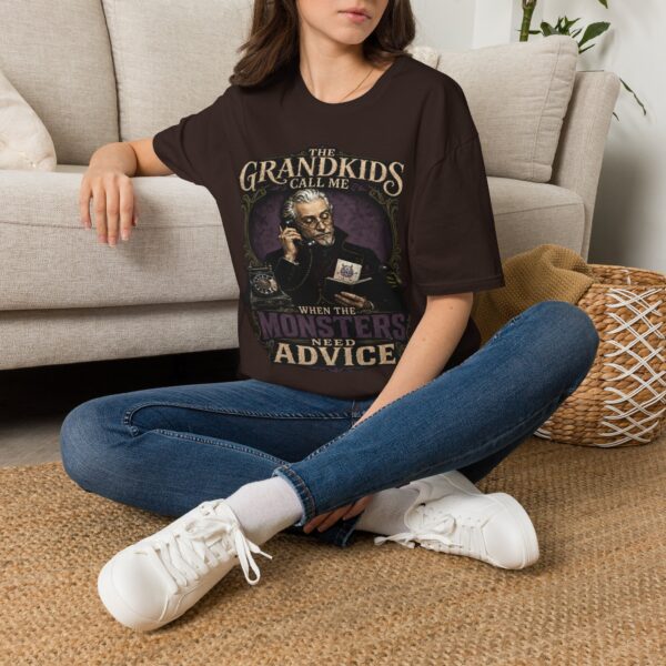 Grandpa T-Shirt — “The Grandkids Call Me When the Monsters Need Advice” Vintage Grandpa Tee
