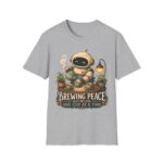 Brewing Peace Robot, T-Shirt | Cute Tea Robot Illustration, Cozy Vibes