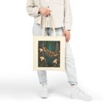 Mystic Moth Canvas Tote — Botanical Nightscape Eco Bag