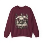 Eat Local Stay Cautious skull illustration Sweatshirt | botanical apothecary design