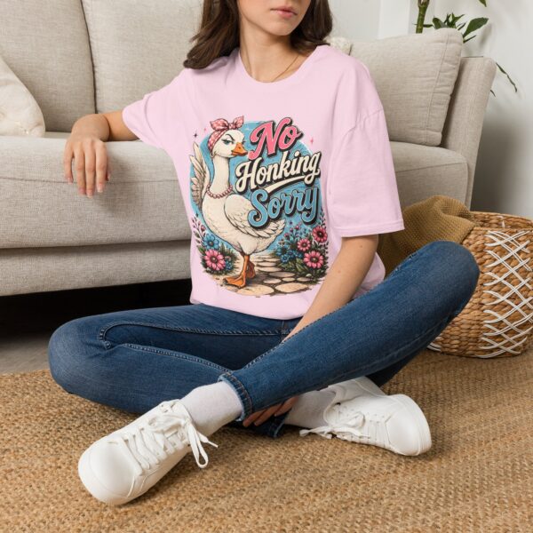 No Honking Sorry Goose T-Shirt — Retro Floral Graphic Tee