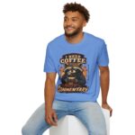 I Need Coffee Not Commentary Raccoon T-Shirt — Funny Coffee Lover Graphic Tee