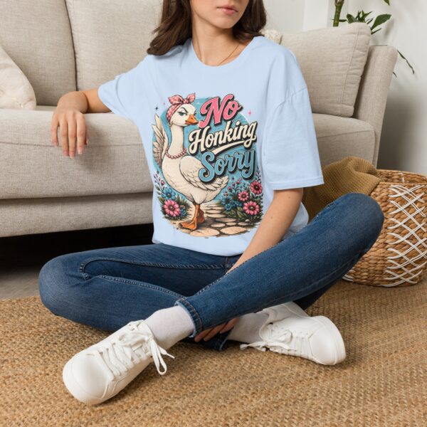 No Honking Sorry Goose T-Shirt — Retro Floral Graphic Tee