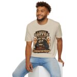 I Need Coffee Not Commentary Raccoon T-Shirt — Funny Coffee Lover Graphic Tee