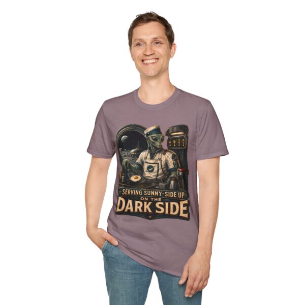 Alien Diner T‑Shirt — "Serving Sunny‑Side Up of the Dark Side" Retro Sci‑Fi Tee
