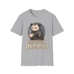 Mentally in a Dumpster Possum Tee — Cute Sarcastic Coffee Graphic T-Shirt