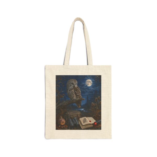 Mystic Owl & Moon Canvas Tote — Nightbook Illustration