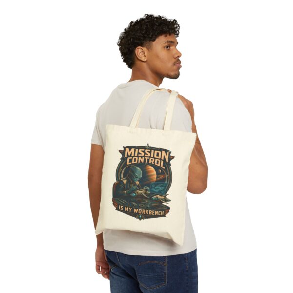 Mission Control Is My Workbench Canvas Tote