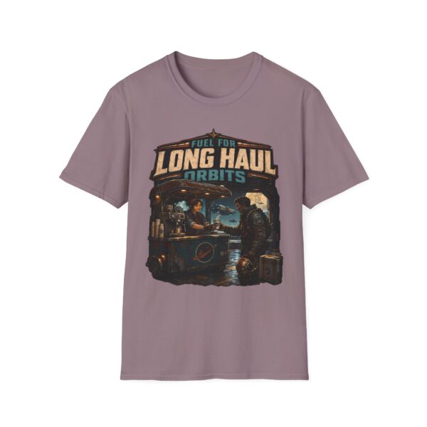Long Haul Orbits T‑Shirt — Vintage Space Travel Graphic Tee ("Fuel for Long Haul Orbits")