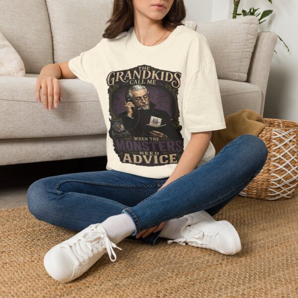 Grandpa T-Shirt — “The Grandkids Call Me When the Monsters Need Advice” Vintage Grandpa Tee