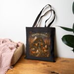 Haunted Harvest Tote Bag — Vintage Halloween Pumpkin & Ghost Canvas Tote