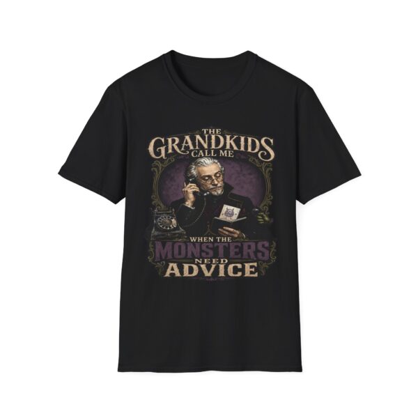 Grandpa T-Shirt — “The Grandkids Call Me When the Monsters Need Advice” Vintage Grandpa Tee