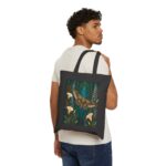 Mystic Moth Canvas Tote — Botanical Nightscape Eco Bag