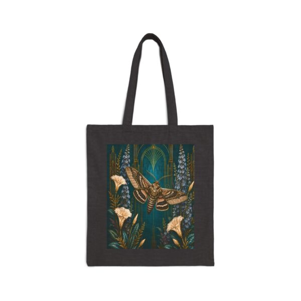 Mystic Moth Canvas Tote — Botanical Nightscape Eco Bag
