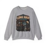 Long Haul Orbits Crewneck Sweatshirt — 'Fuel For Long Haul Orbits' Retro Space Café Design