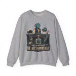 Crewneck Sweatshirt — "Unclaimed Since The Last Starport Delay" Alien Concierge Graphic
