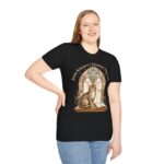 Cat Prayer T-Shirt — "Jesus Knows I Needed This Cat" Vintage Stained-Glass Design