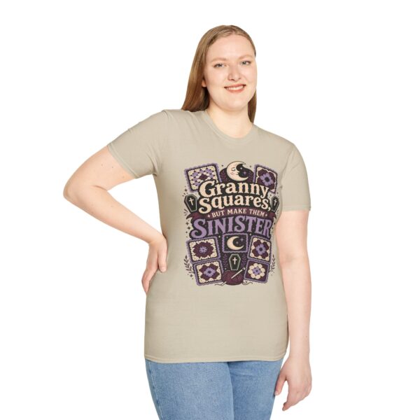 Granny Squares But Make Them Sinister T-Shirt — Gothic Crochet Retro Tee