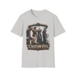 Vintage Tailor Shop T-Shirt — "Custom Fits" Fantasy RPG Graphic Tee