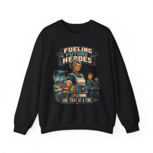 Lunch Lady Tribute Crewneck Sweatshirt — "Fueling Future Heroes: One Tray at a Time"