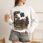 Please Stop Losing Sentient Objects Crewneck Sweatshirt — Retro Sci‑Fi Graphic