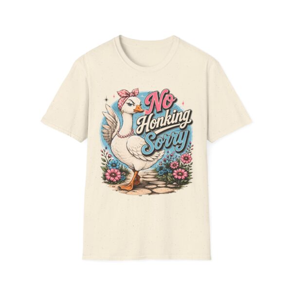 No Honking Sorry Goose T-Shirt — Retro Floral Graphic Tee