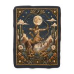Sagittarius Sherpa Fleece Blanket — Astrological Centaur Zodiac Throw