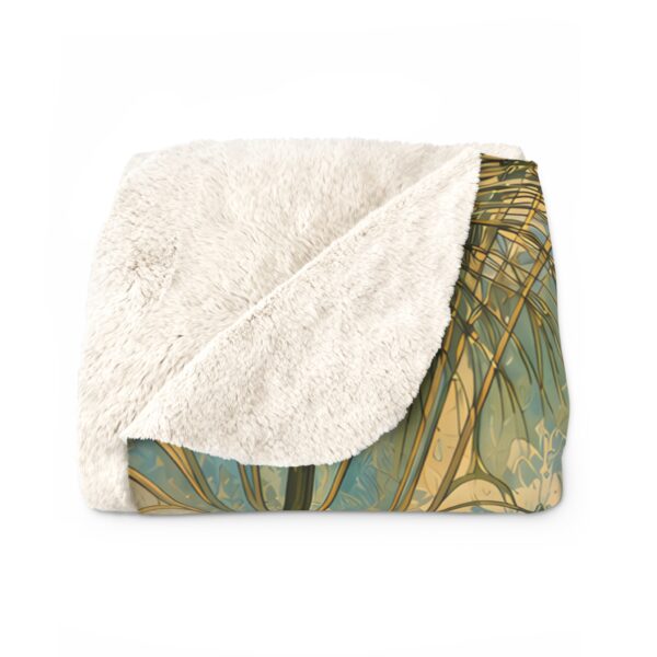 Shoebill Heron Sherpa Blanket – Vintage Botanical Wildlife Throw