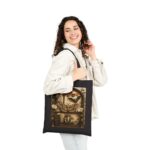 Vintage Botanical Moth Tote Bag — Natural History Illustration Canvas Tote