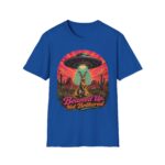 Beamed Up, Not Bothered T-Shirt — Retro UFO Bunny Graphic Tee