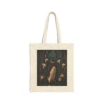 Vintage Penguin Floral Canvas Tote — Art Deco Calla Lily Cotton Tote