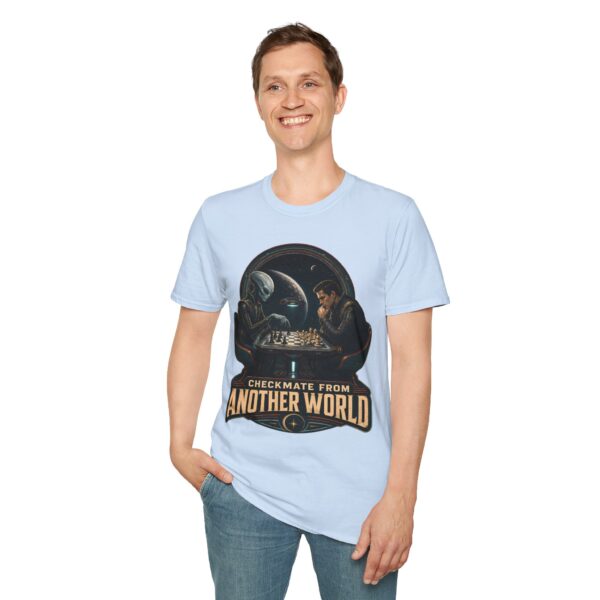 Checkmate From Another World T‑Shirt — Alien vs. Human Chess Graphic Tee