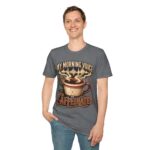 My Morning Voice Is Caffeinated T-Shirt — Coffee, Mic & Soundwave Vintage Tee