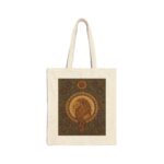 Leo Zodiac Cotton Canvas Tote Bag — Boho Astrology Lion Design