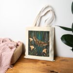 Mystic Moth Canvas Tote — Botanical Nightscape Eco Bag
