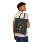 Vintage Penguin Floral Canvas Tote — Art Deco Calla Lily Cotton Tote