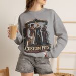 Crewneck Sweatshirt — 'Custom Fits: Questionable Anatomy' Vintage Tailor & Phantom Design