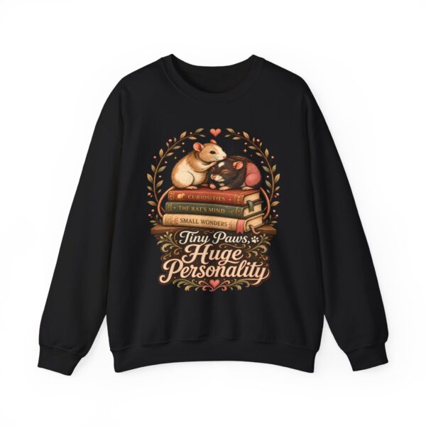 Hamster Booklover Sweatshirt — "Tiny Paws, Huge Personality" Cozy Crewneck
