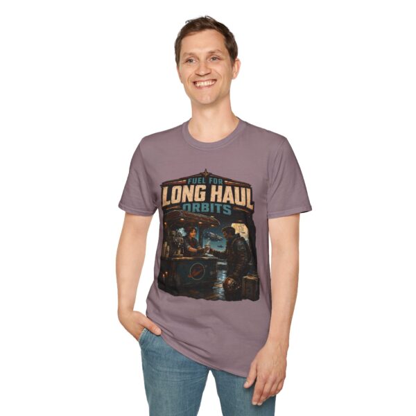 Long Haul Orbits T‑Shirt — Vintage Space Travel Graphic Tee ("Fuel for Long Haul Orbits")