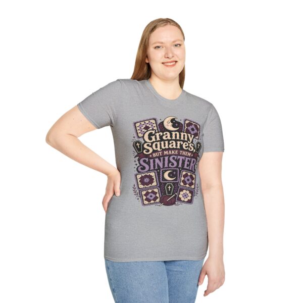 Granny Squares But Make Them Sinister T-Shirt — Gothic Crochet Retro Tee