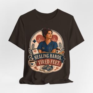 Nurse T‑Shirt — "Healing Hands, Tired Feet" Vintage Tribute Tee