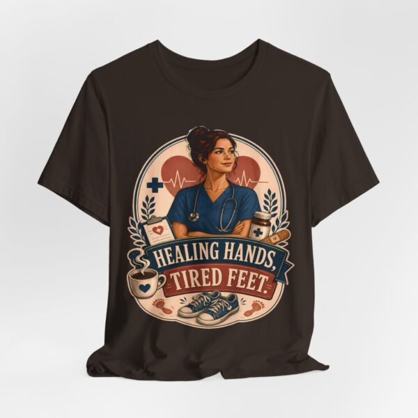 Nurse T‑Shirt — "Healing Hands, Tired Feet" Vintage Tribute Tee