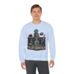 Crewneck Sweatshirt — "Unclaimed Since The Last Starport Delay" Alien Concierge Graphic