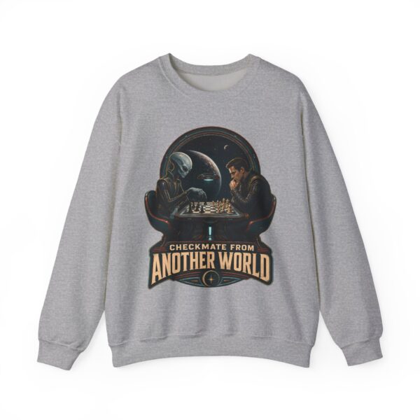 Checkmate From Another World Sweatshirt - Alien vs Human Chess Graphic Crewneck